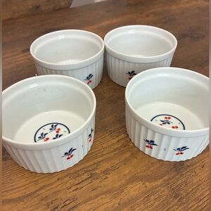 Set of Four Vintage Cherry Themed Ramekins